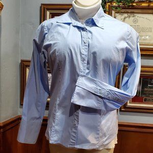 Blue, button down shirt, French cuffs - 1XL